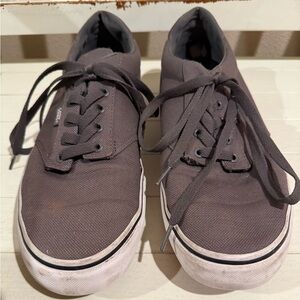 Van’s Men's Gray Canvas Sneakers‎ size 13